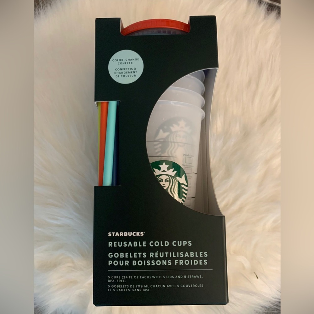 Brand new Starbucks color changing cup set